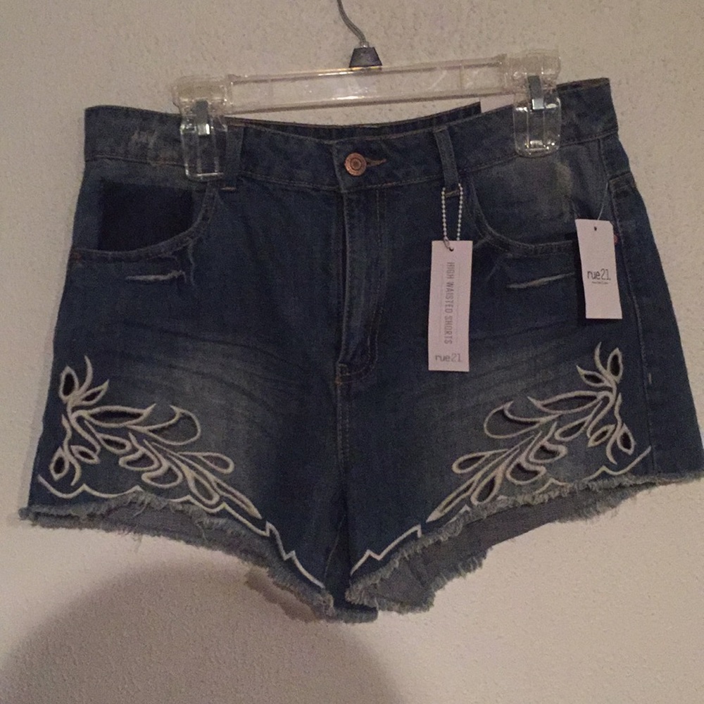 High Waisted Denim Shorts